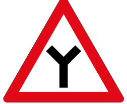 Y-junction sign