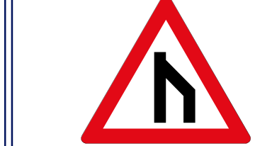 End of dual roadway sign — variant W117