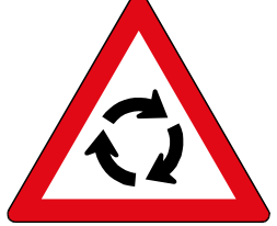 Traffic circle sign