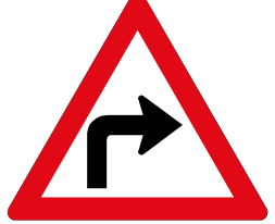 Sharp curve sign