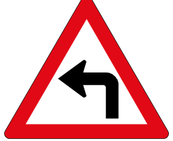 Sharp curve sign — variant W205