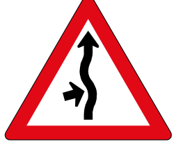 Concealed driveway sign — variant W217