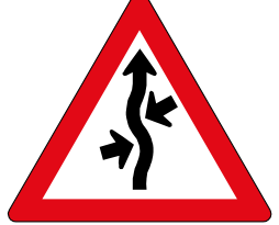 Concealed driveway sign — variant W218