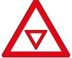 Traffic control YIELD ahead sign