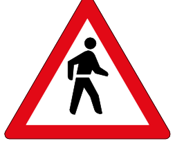 Pedestrians sign