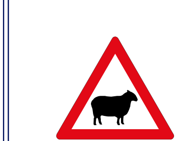 Farm animals sign — variant W312