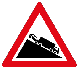 Slow moving heavy vehicles sign