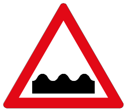 Uneven roadway sign