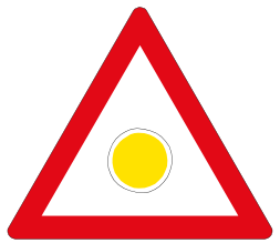 Emergency flashing light sign