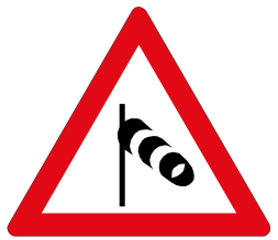 Crosswinds sign