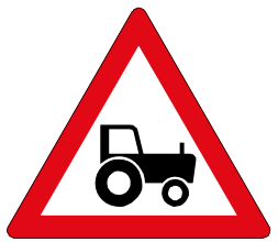 Agricultural vehicle sign