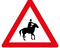 Horses & riders sign