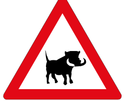 Warthog sign