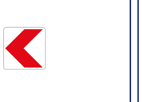 Sharp curve chevron sign — variant W406