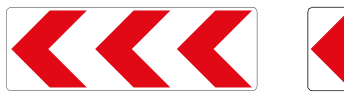 Sharp curve chevron sign — variant W408