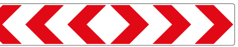T-junction chevron sign