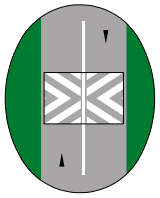 Speed hump marking