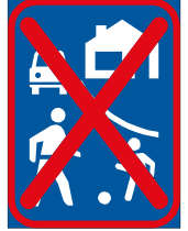 De-restriction sign - end of woonerf