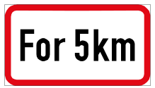Distance For limit sign (text)