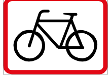 Pedal cycles sign
