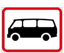 Minibus sign