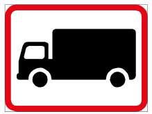 Goods vehicle sign