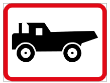 Construction vehicle sign