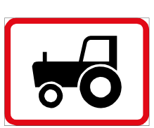 Agricultural vehicle sign